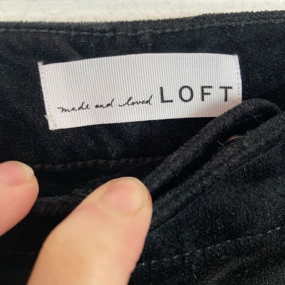 LOFT NWOT evening pants velvet w/ two row of ribbon side stripes & pockets 8/29 - Picture 7 of 11